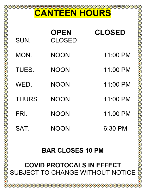 Canteen Hours